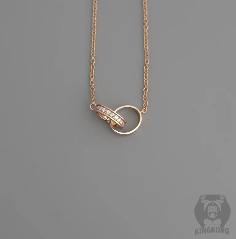 LOVE 펜던트, 세미 파베 세팅